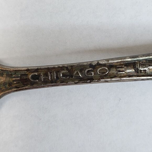 1933 Chicago Century of Progress East View Admin Building Silver Souvenir Spoon - Picture 2 of 6